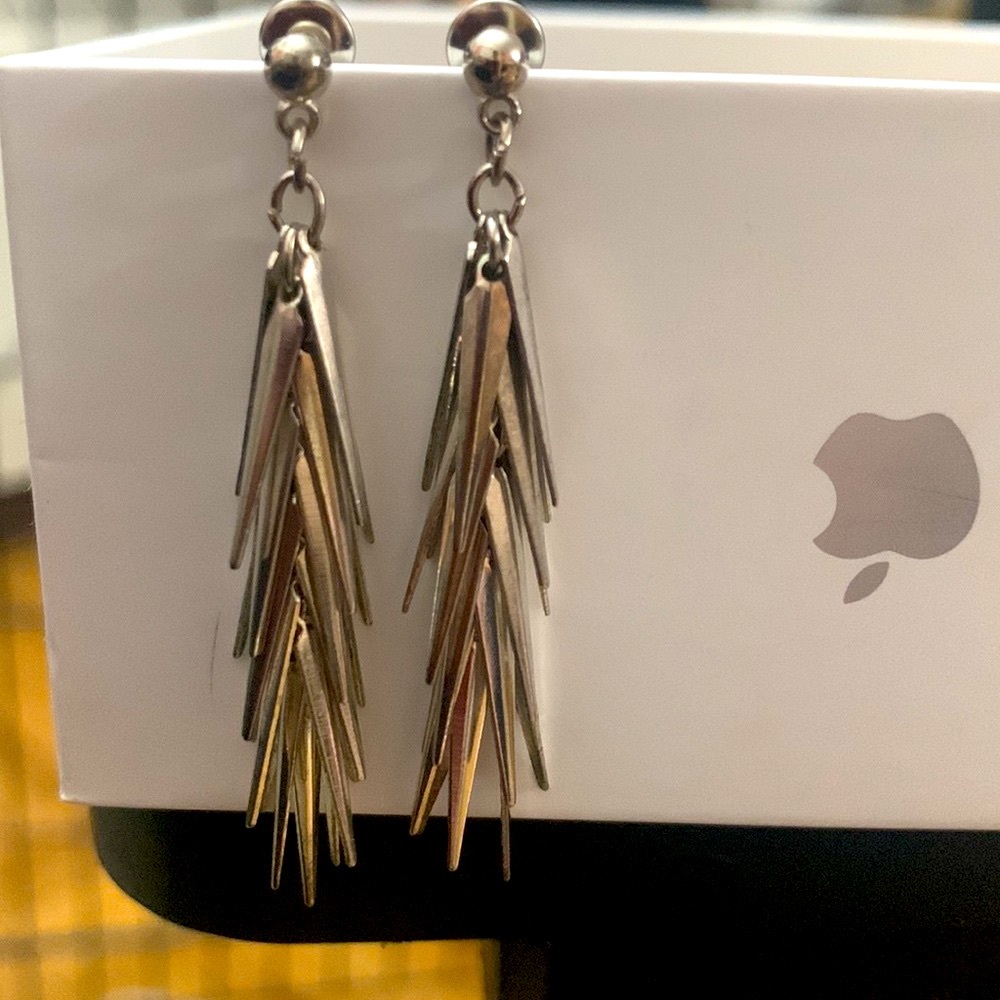 90s rocker sterling silver earrings